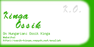 kinga ossik business card